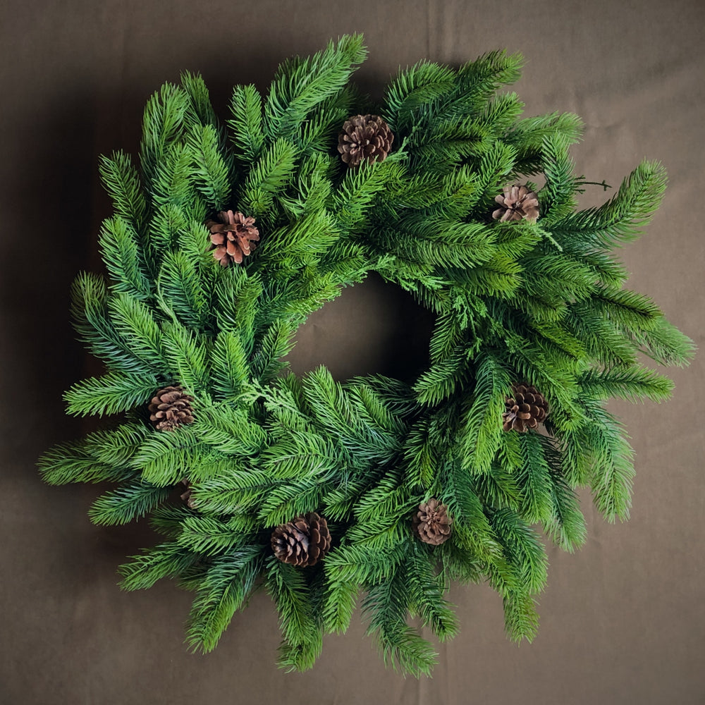 Grande couronne de Noël sapin de Norvège - 24"