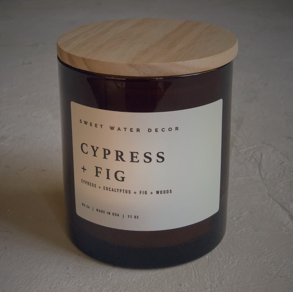 Bougie naturelle 11 oz - Cypress + fig