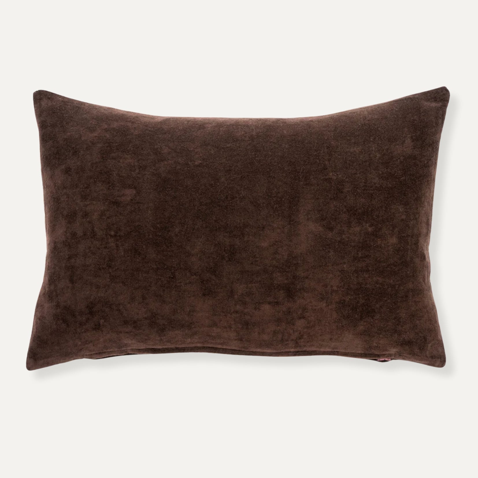 Coussin velour - Tabac