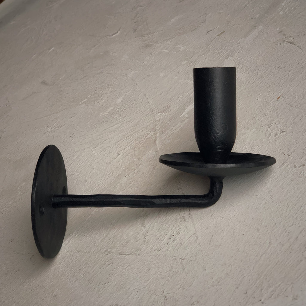 BLACK TAPER WALL SCONCE