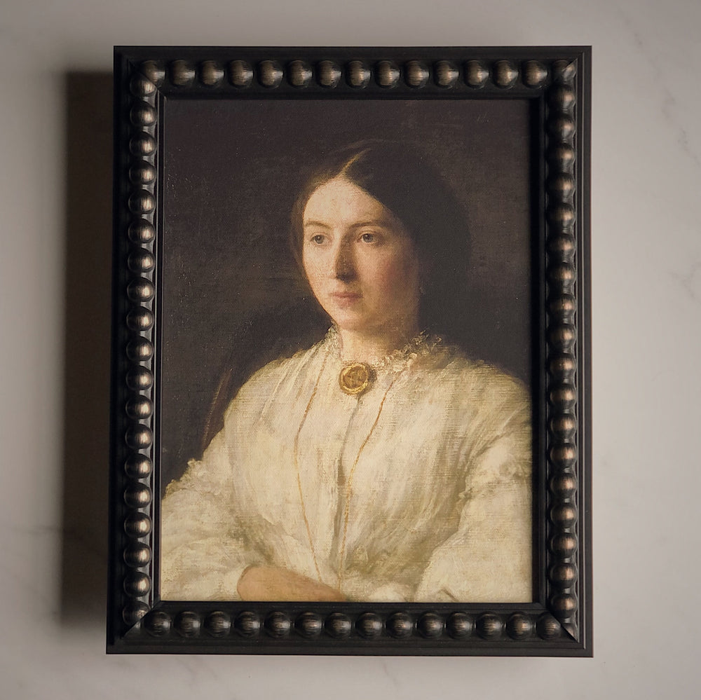 Toile rigide - Portrait lady perle