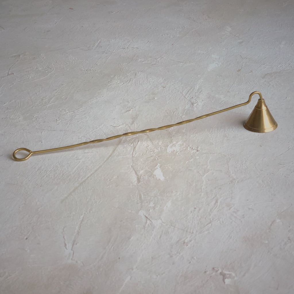 Vintage brass candle snuffer