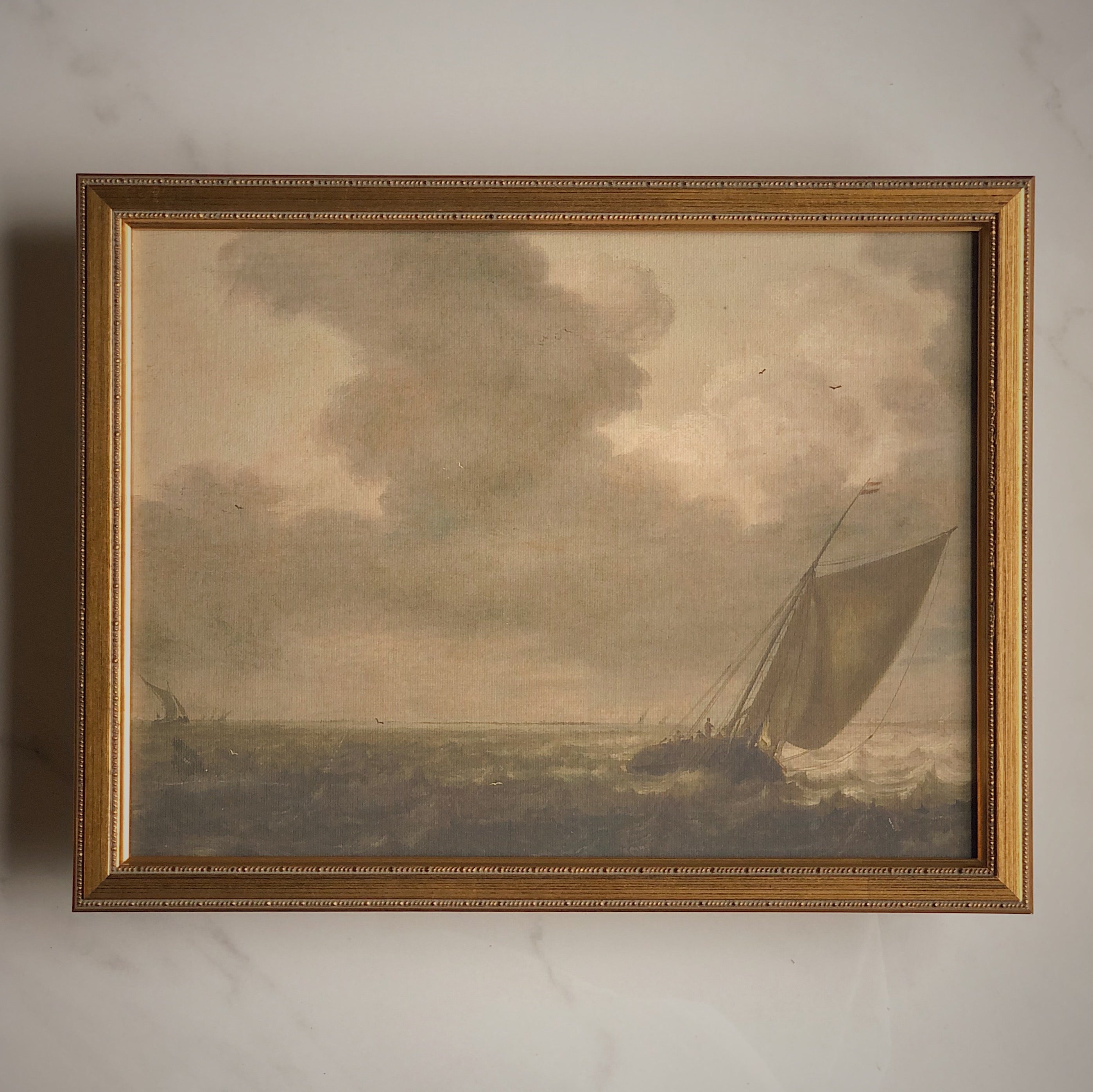  STRETCHED FLAT RIGID CANVAS - THE BOAT