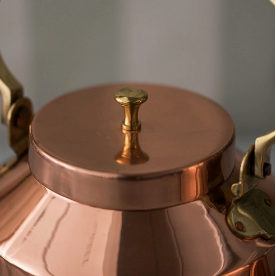 Bouilloire à thé en cuivre anglais - handcrafted English copper kettle 