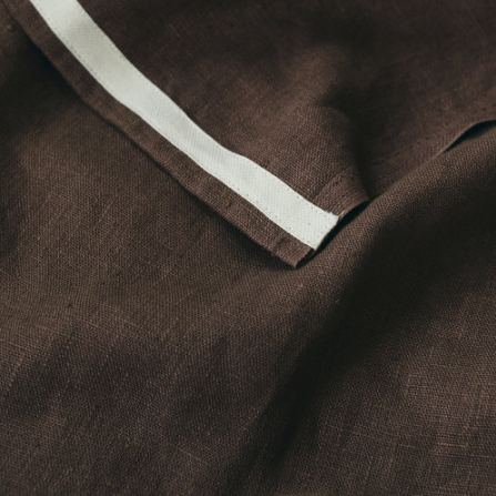 JAPANESE LINEN THROW - BROWN