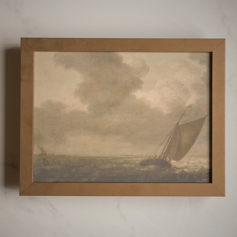  STRETCHED FLAT RIGID CANVAS - THE BOAT
