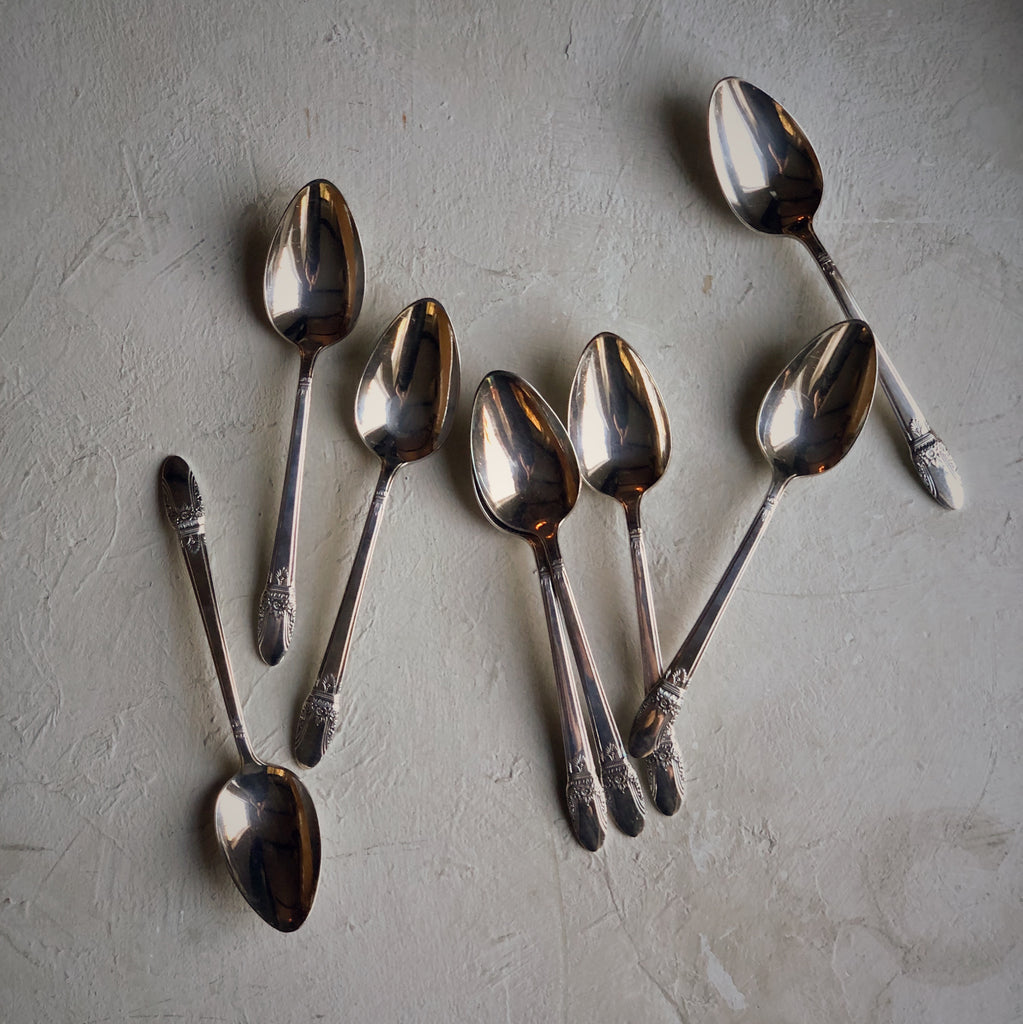 Vintage silver soup spoons