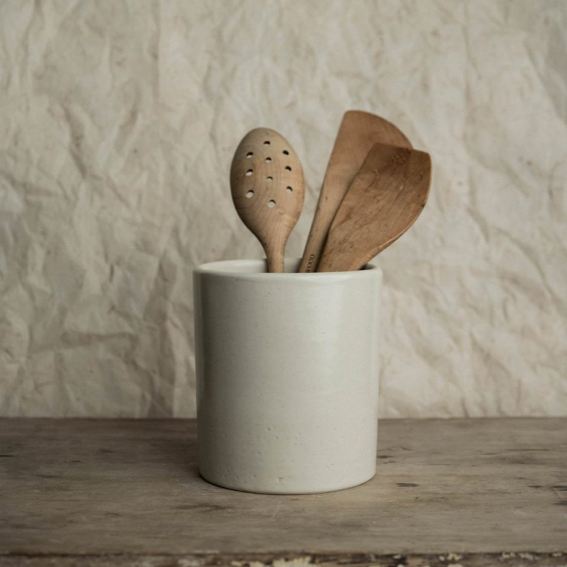 Sand Ceramic Utensil Holder