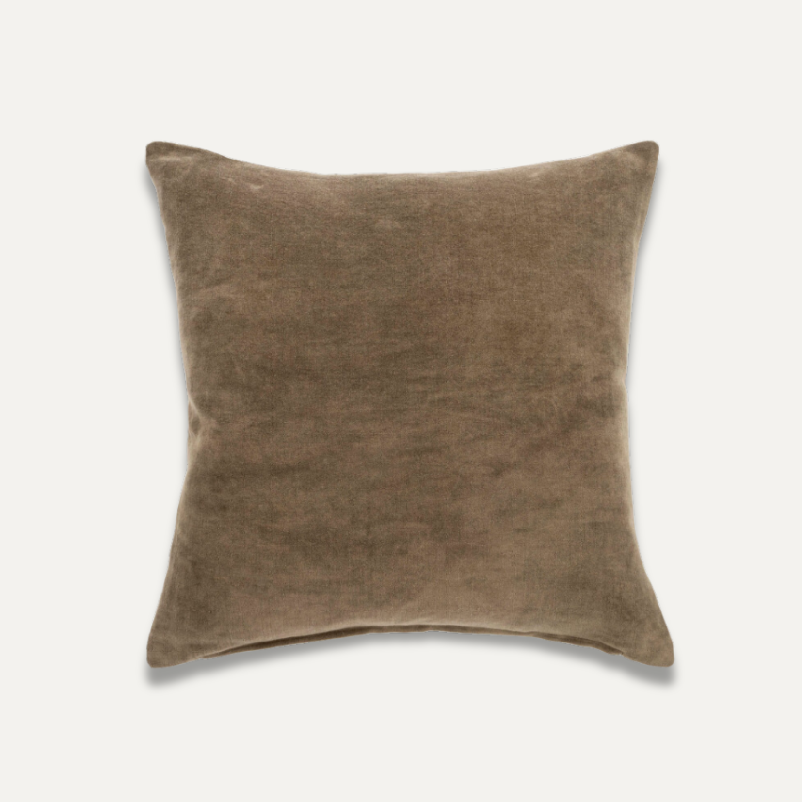 coussin en velour brun -  brown velvet cushion