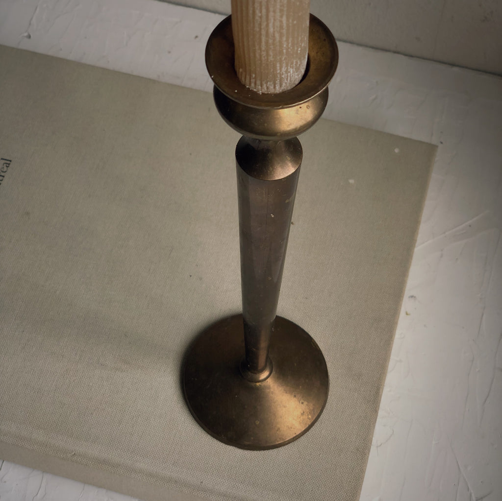 2 Large vintage brass candlestick
