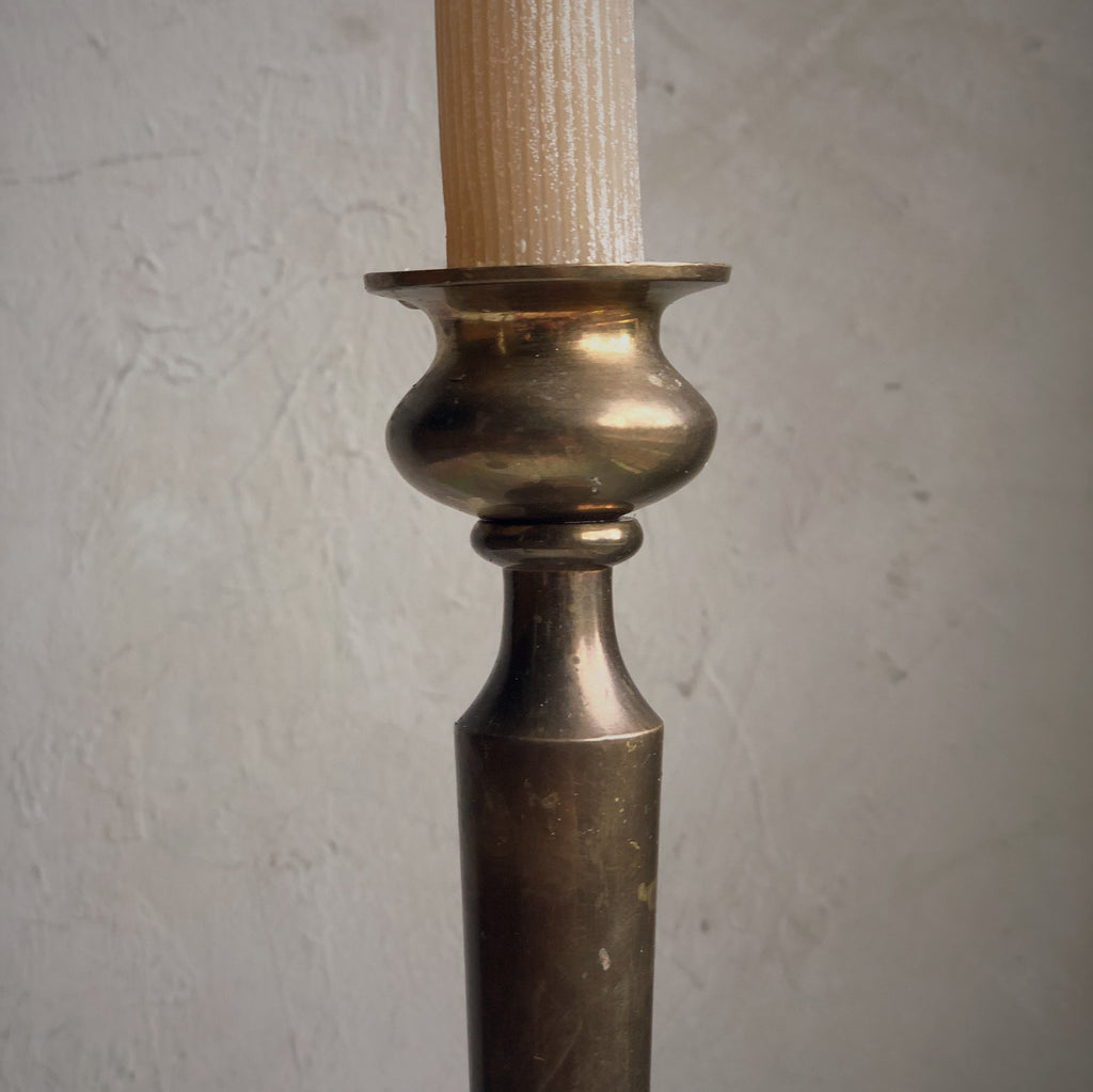 2 Large vintage brass candlestick
