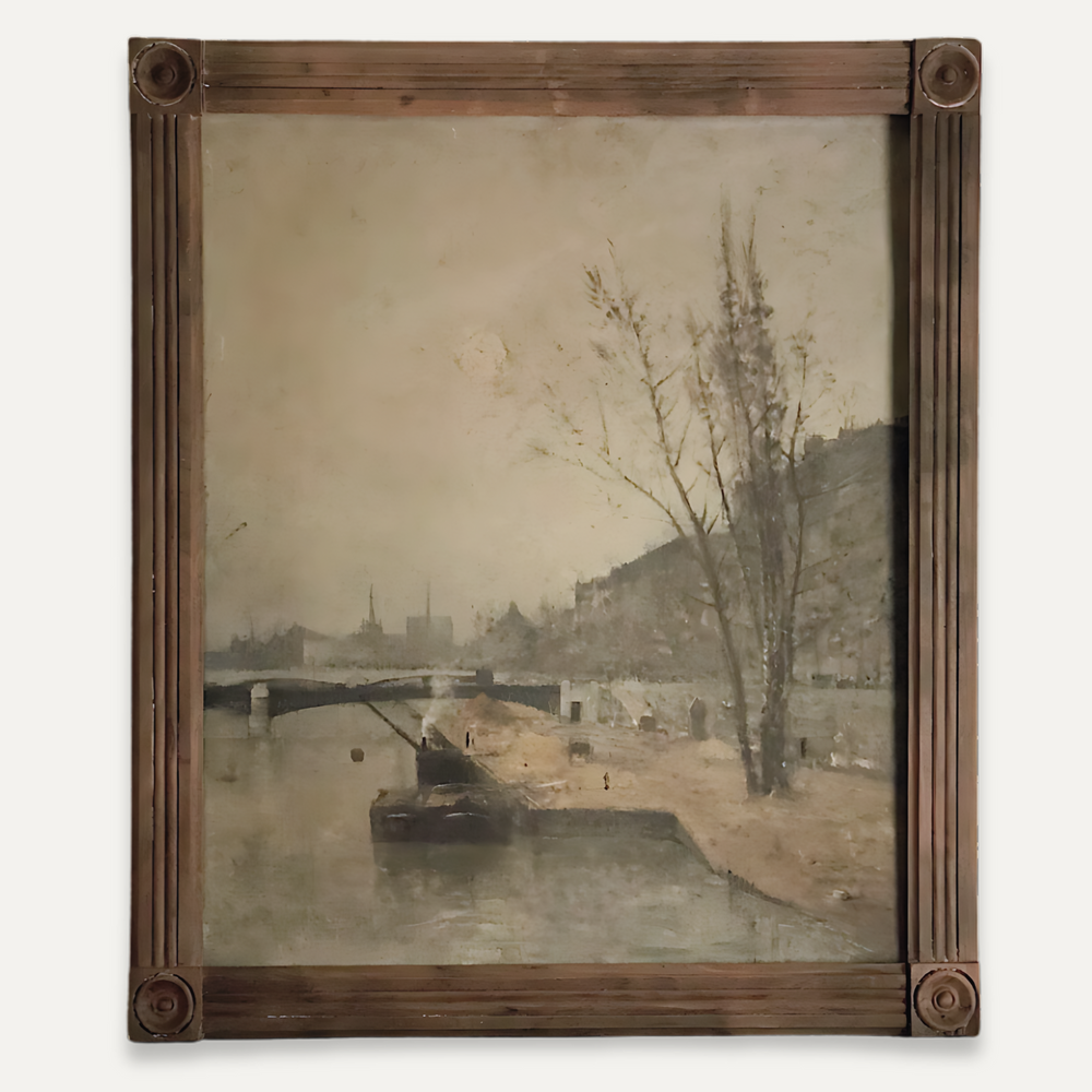 VINTAGE FRAME - Paris - La Seine 1890