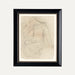 Affiche murale vintage classique – Dessin artistique de femme en croquis, encadré avec élégance. Décoration intemporelle pour un intérieur raffiné