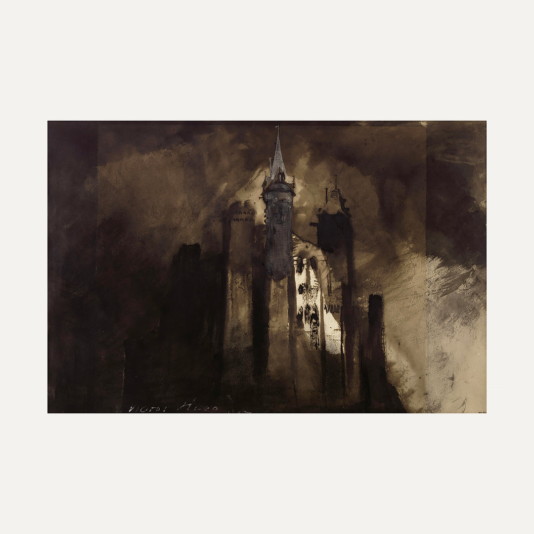 Vintage wall art Paris dessin de Victor Hugo