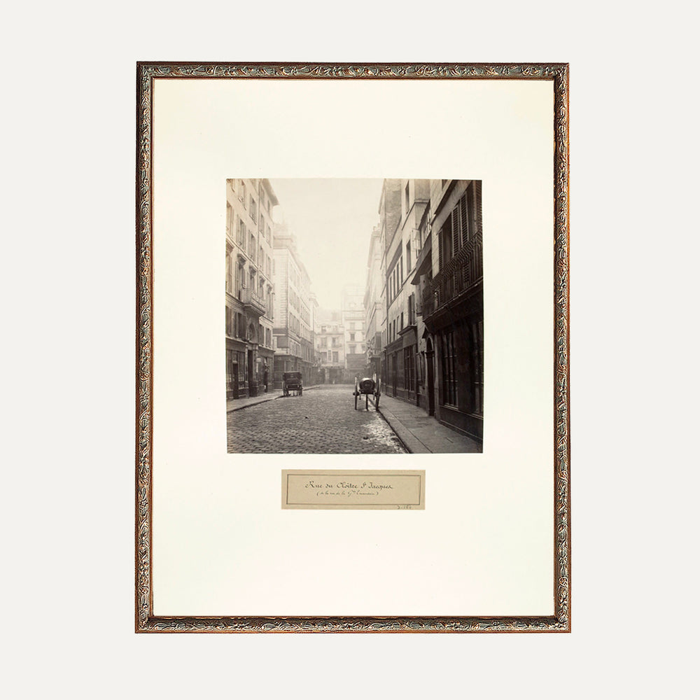 Classic VINTAGE WALL ART PARIS rue des du cloitre cadre sur mesure moulure orné