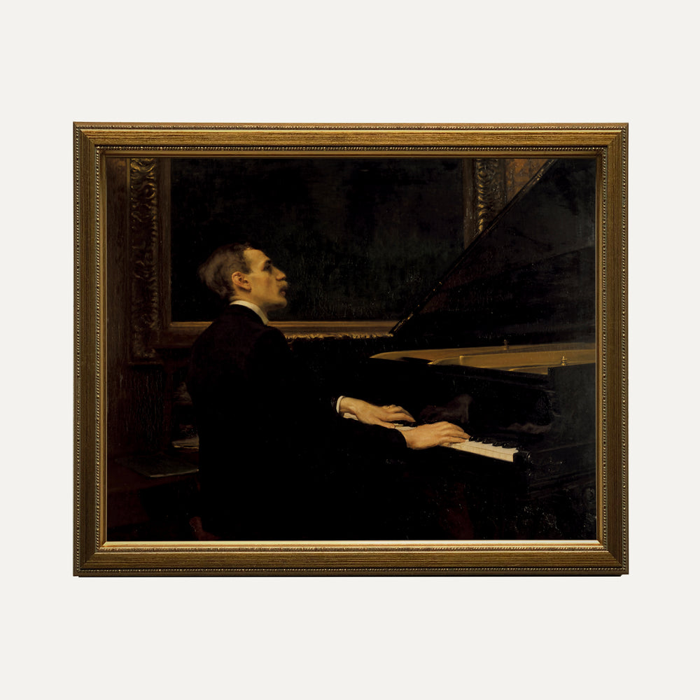 Impression sur papier beaux-arts- Nocturne Privé au piano