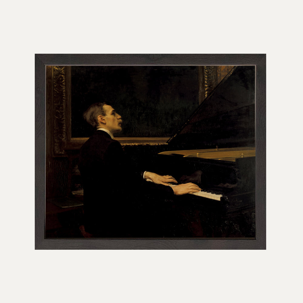 Impression sur papier beaux-arts- Nocturne Privé au piano