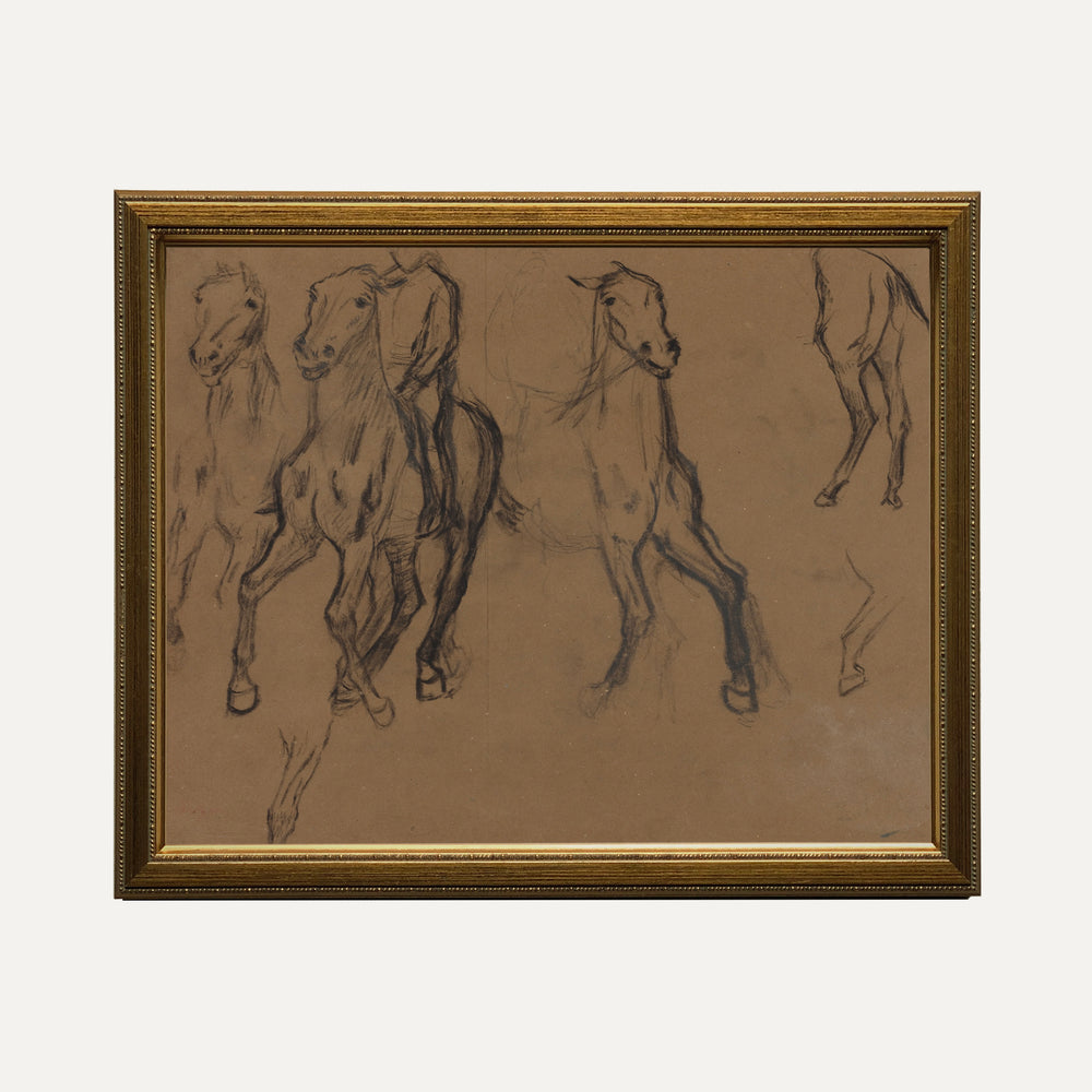 Impression sur papier beaux-arts- Les chevaux