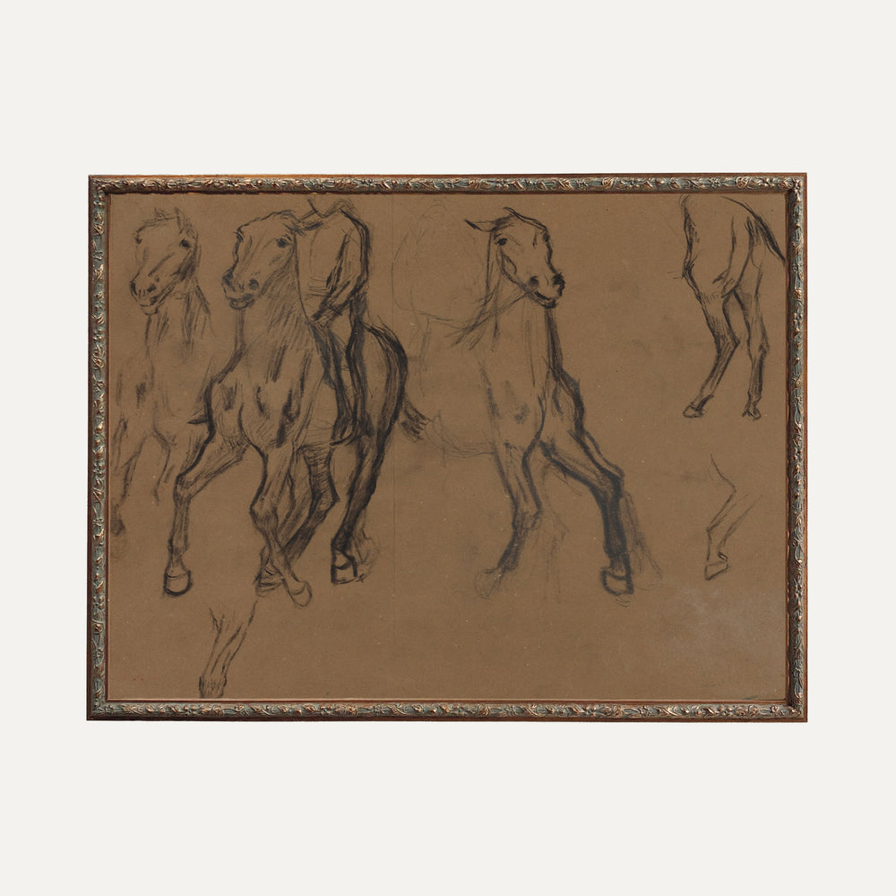 Impression sur papier beaux-arts- Les chevaux