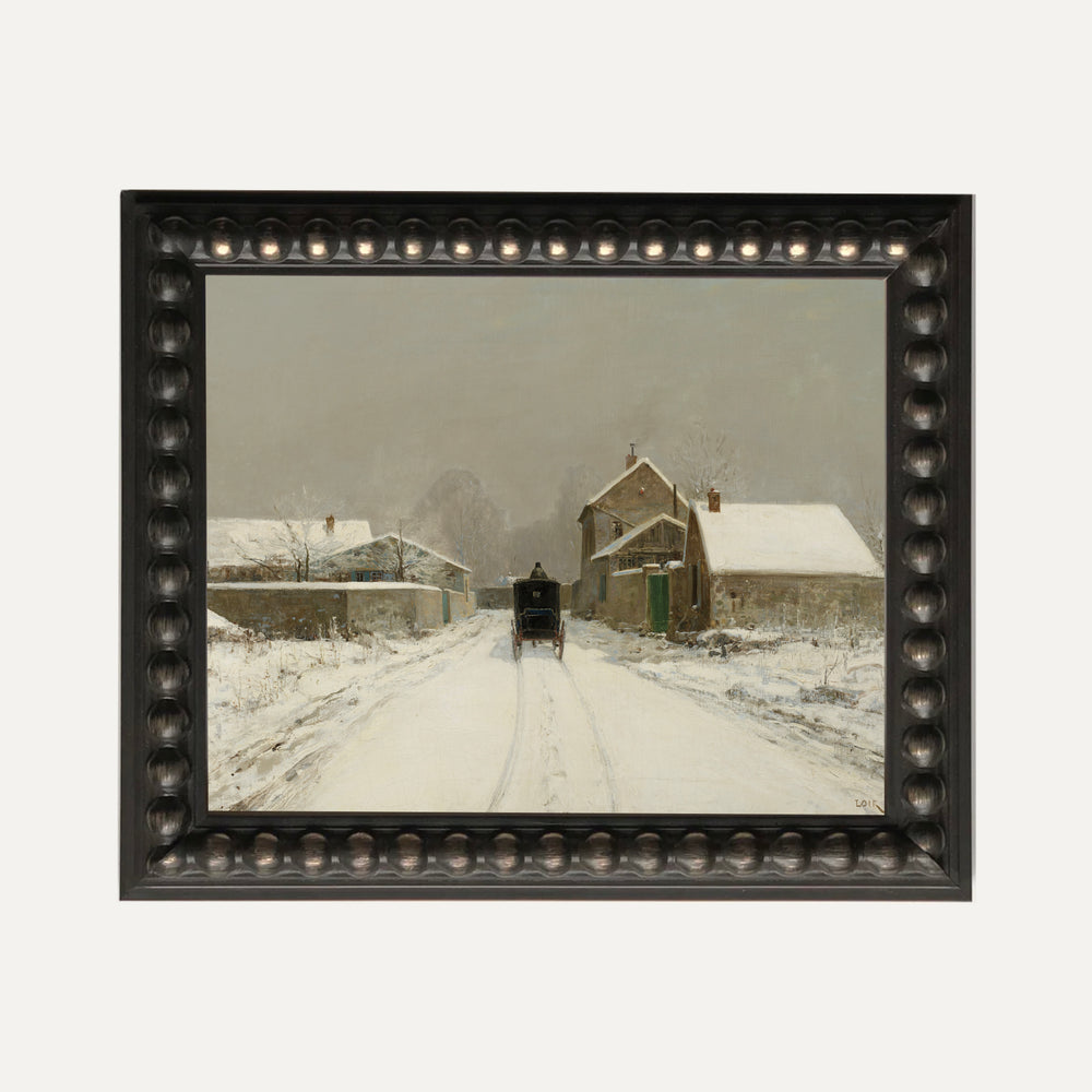 Impression sur papier beaux-arts- Paysage d'hiver chemin