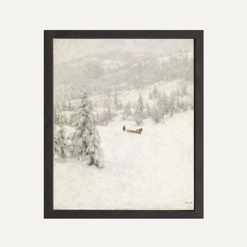 Impression sur papier beaux-arts- Paysage d'hiver