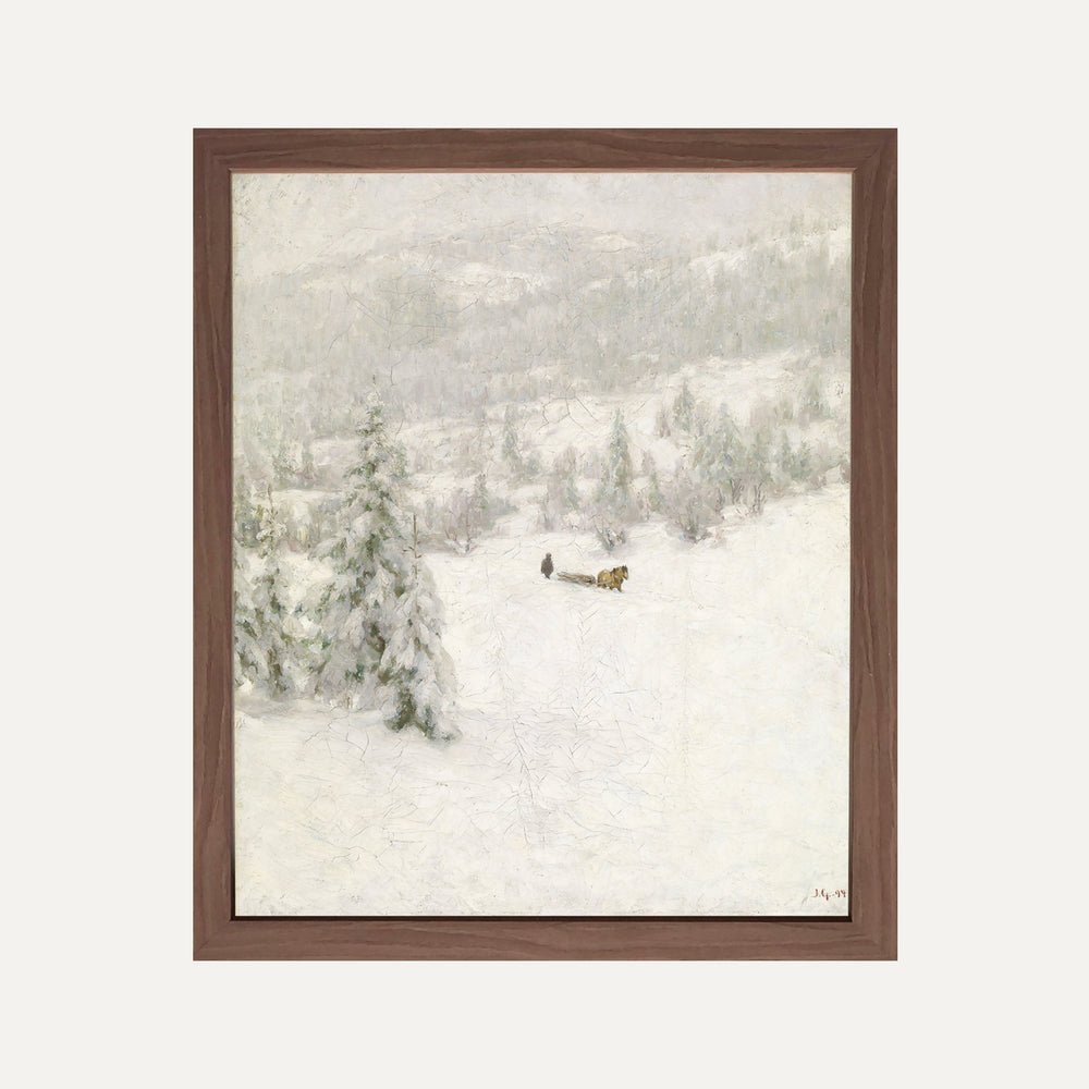 Impression sur papier beaux-arts- Paysage d'hiver