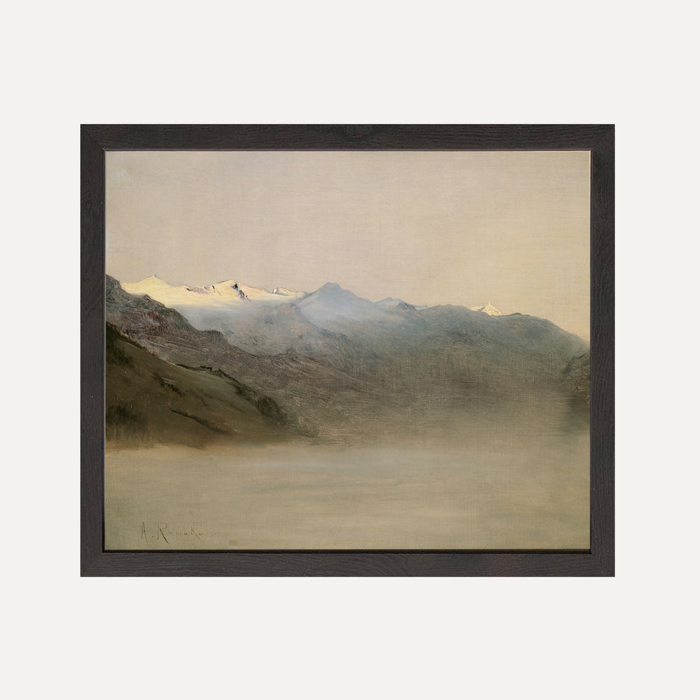 Impression sur papier beaux-arts- Paysage montage brumeuse