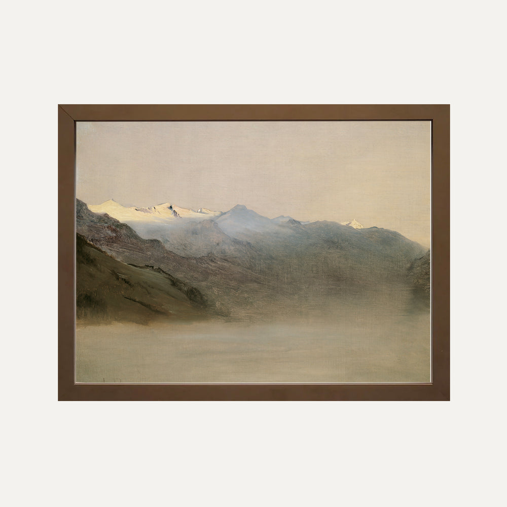 Impression sur papier beaux-arts- Paysage montage brumeuse