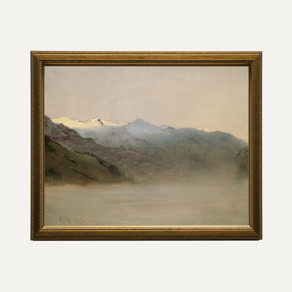 Impression sur papier beaux-arts- Paysage montage brumeuse