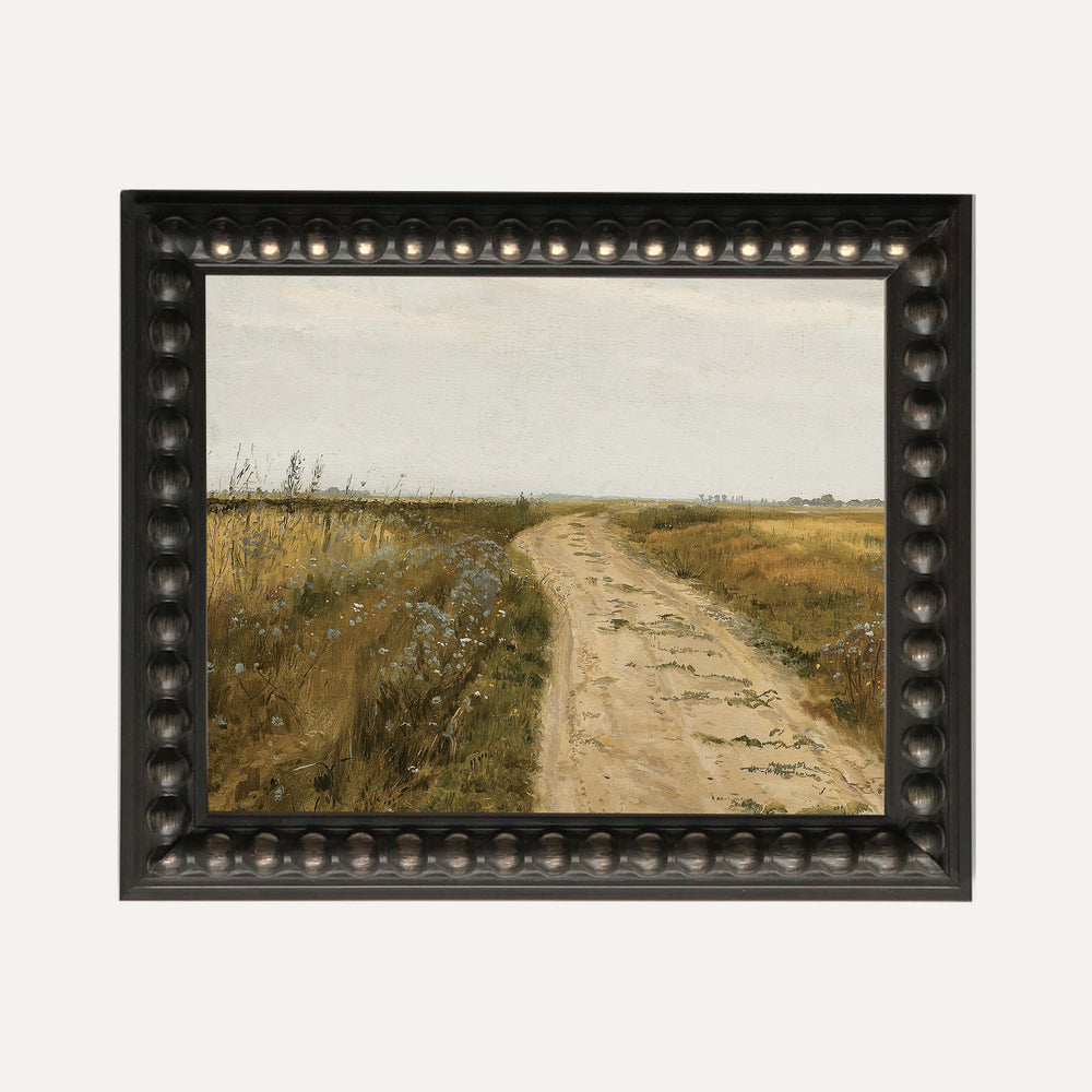 timeless wall art country road painting - cadre peinture chemin de campagne vintage