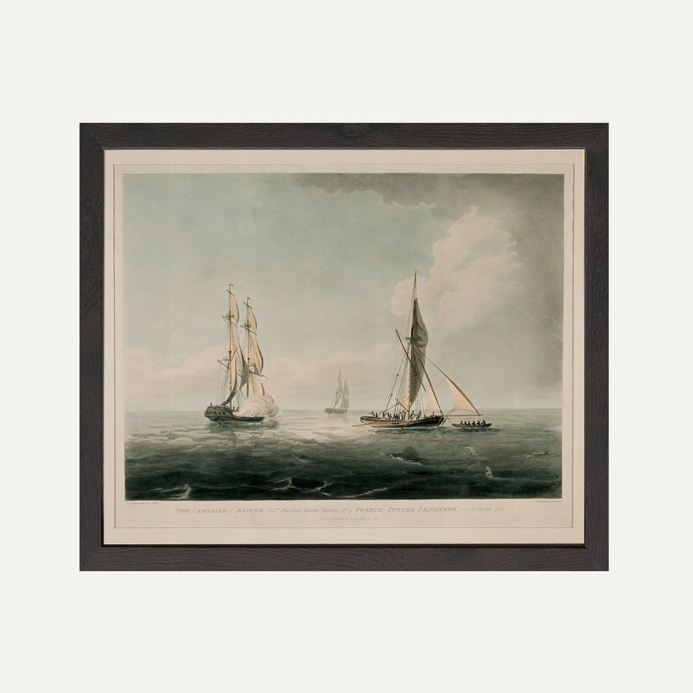 Impression sur papier beaux-arts - lithographie Élégance marine