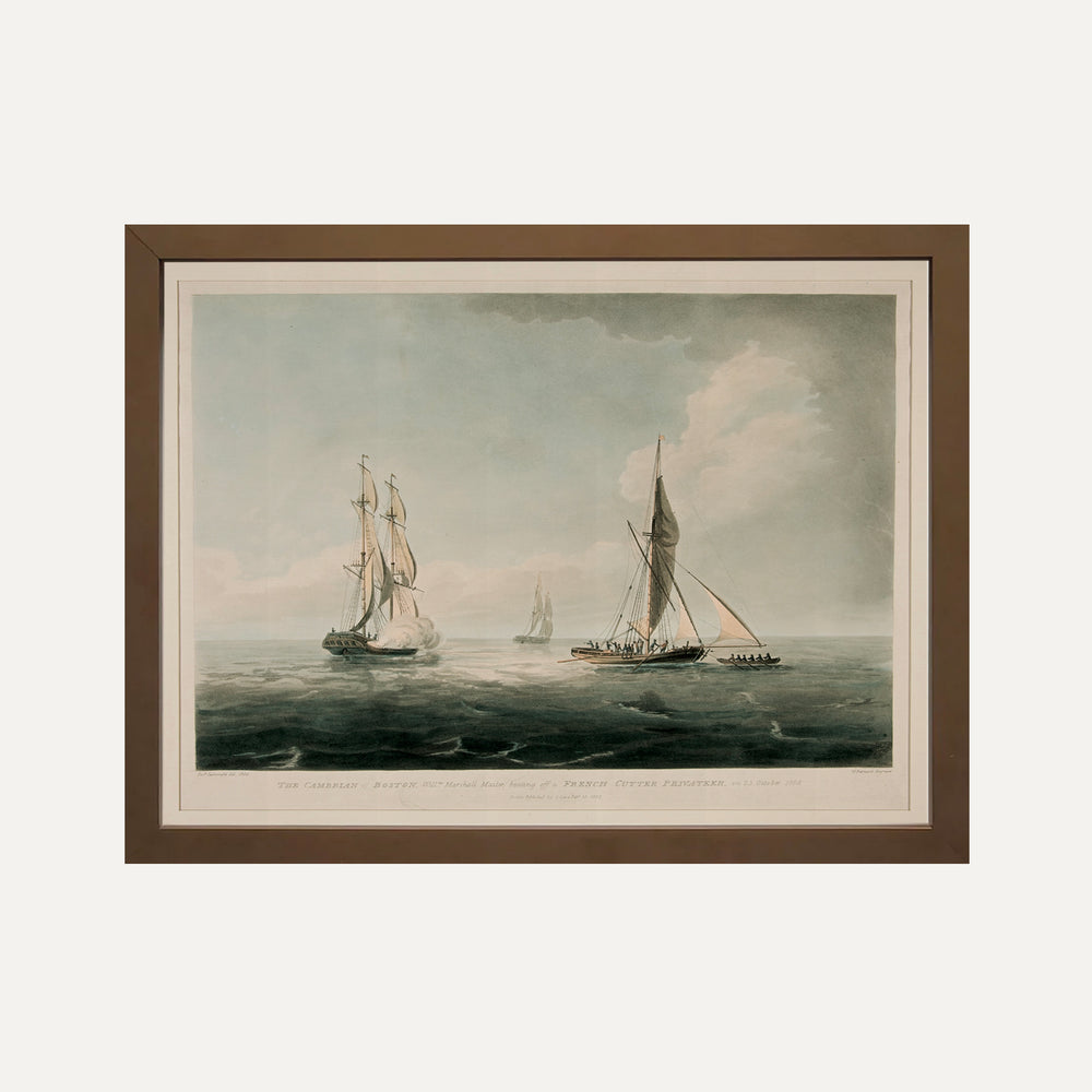 Impression sur papier beaux-arts - lithographie Élégance marine