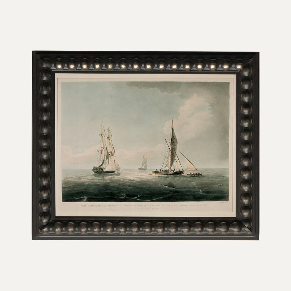 Impression sur papier beaux-arts - lithographie Élégance marine