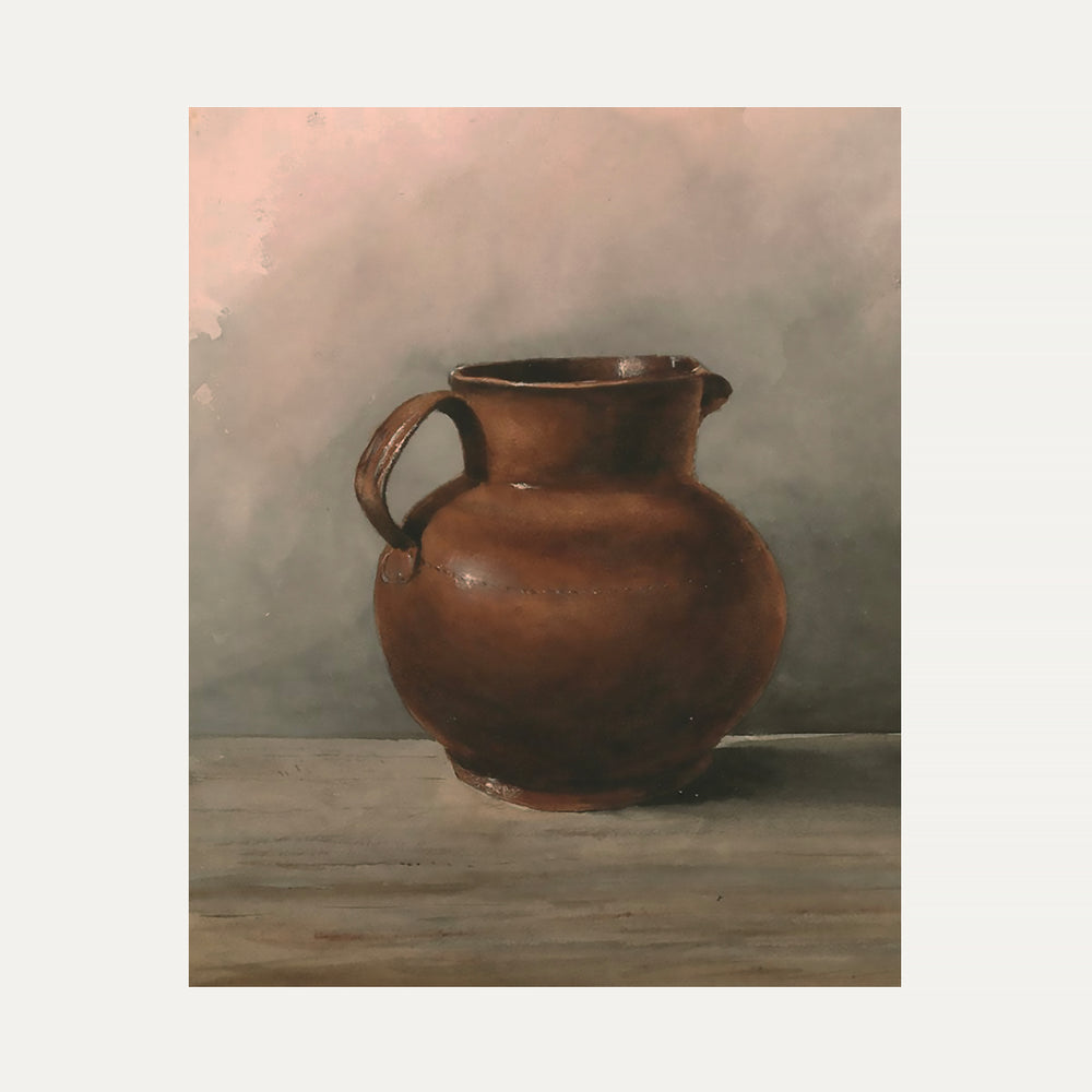 FINE ART PAPER PRINT - Copper pot still life