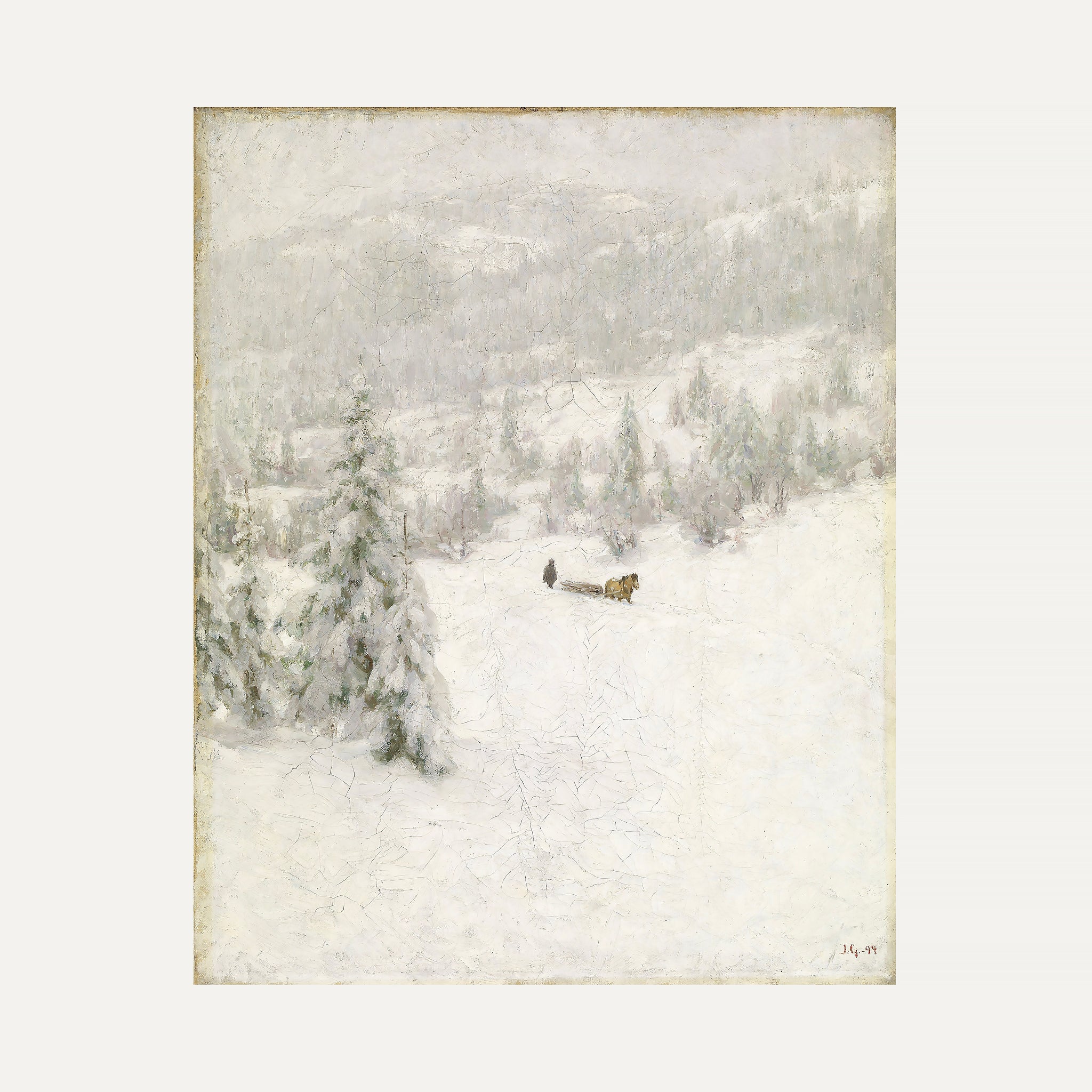 FINE ART PAPER PRINT - Winter landscape