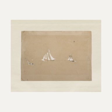 FINE ART PRINT VINTAGE SAIL DRAWING