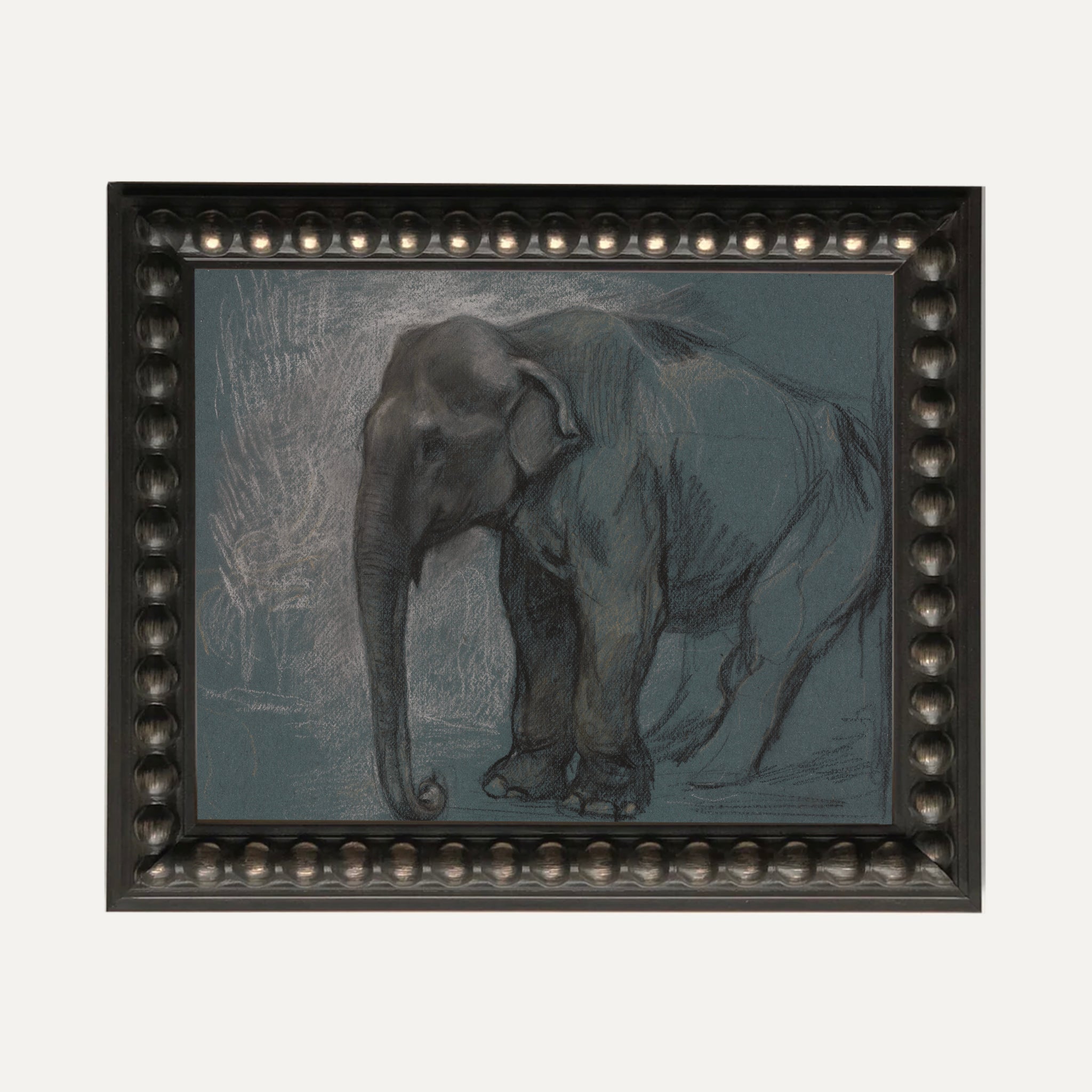 Impression sur papier beaux-arts - L'éléphant bleu