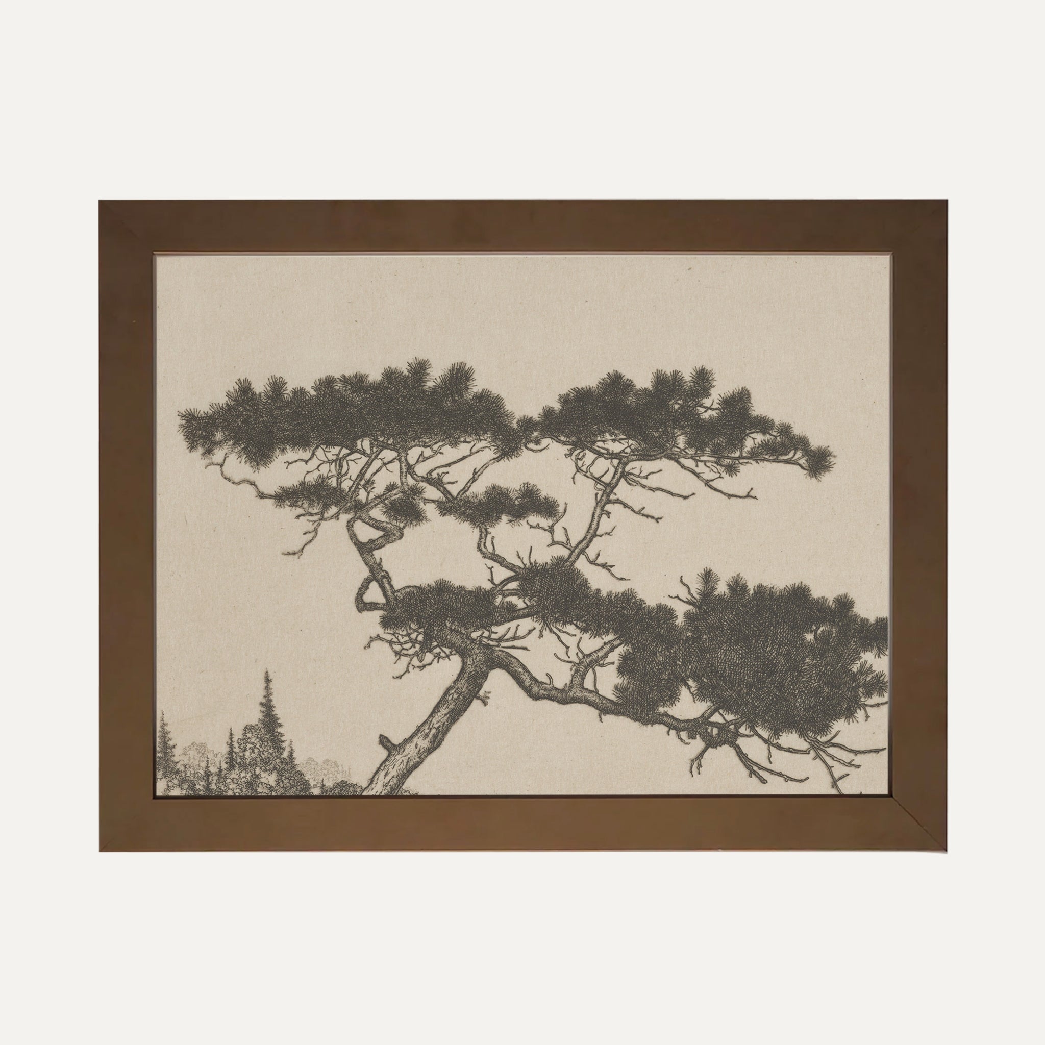 Impression sur papier beaux-arts - Gravure d'arbres I