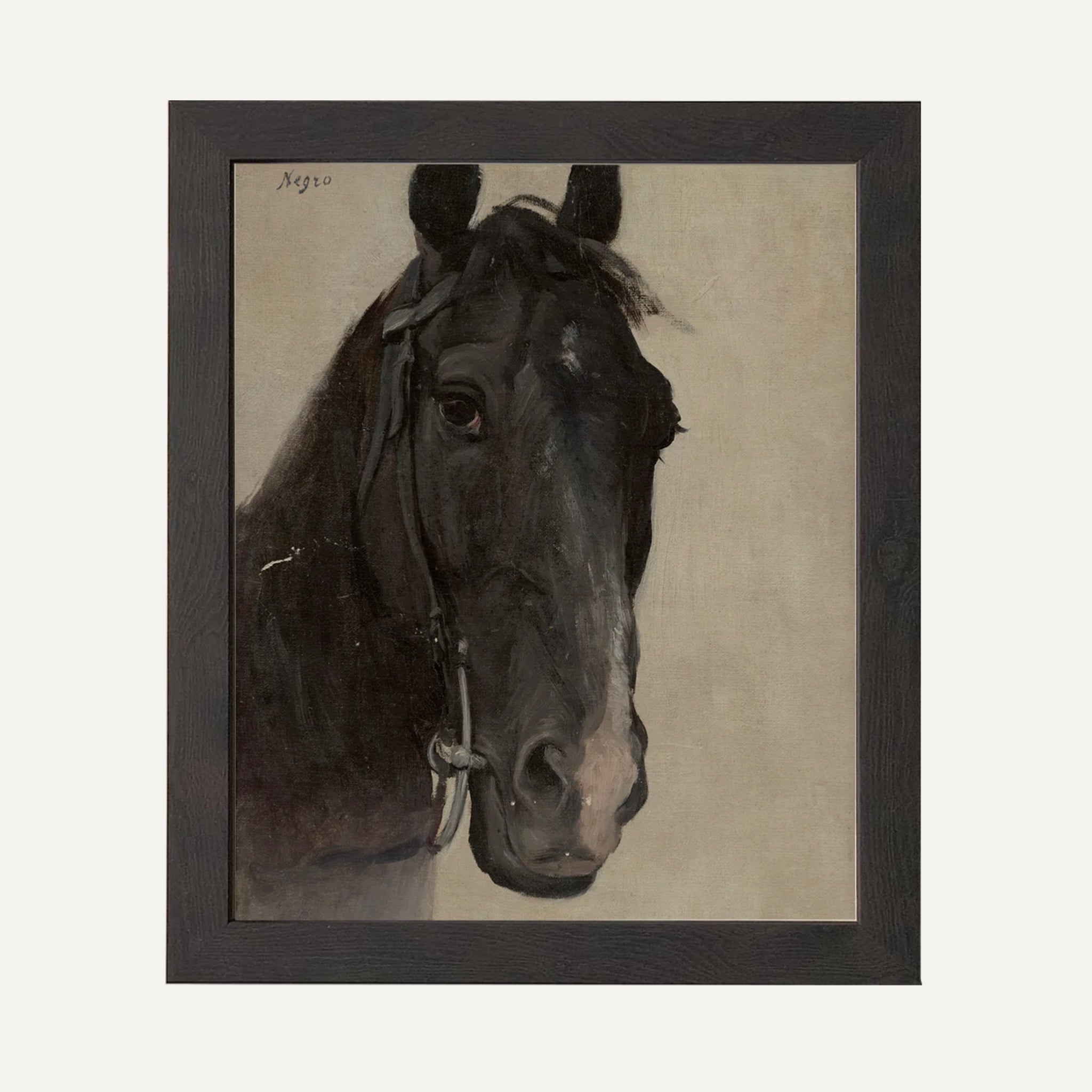 Impression sur papier beaux-arts - le cheval noir