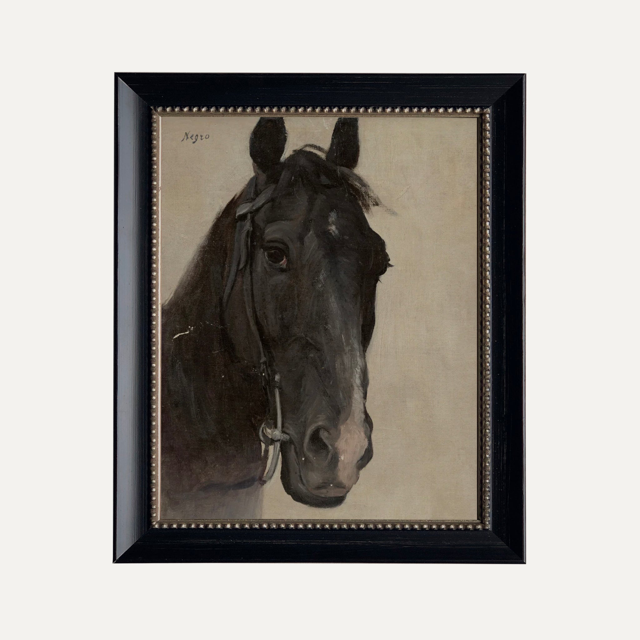 Impression sur papier beaux-arts - le cheval noir