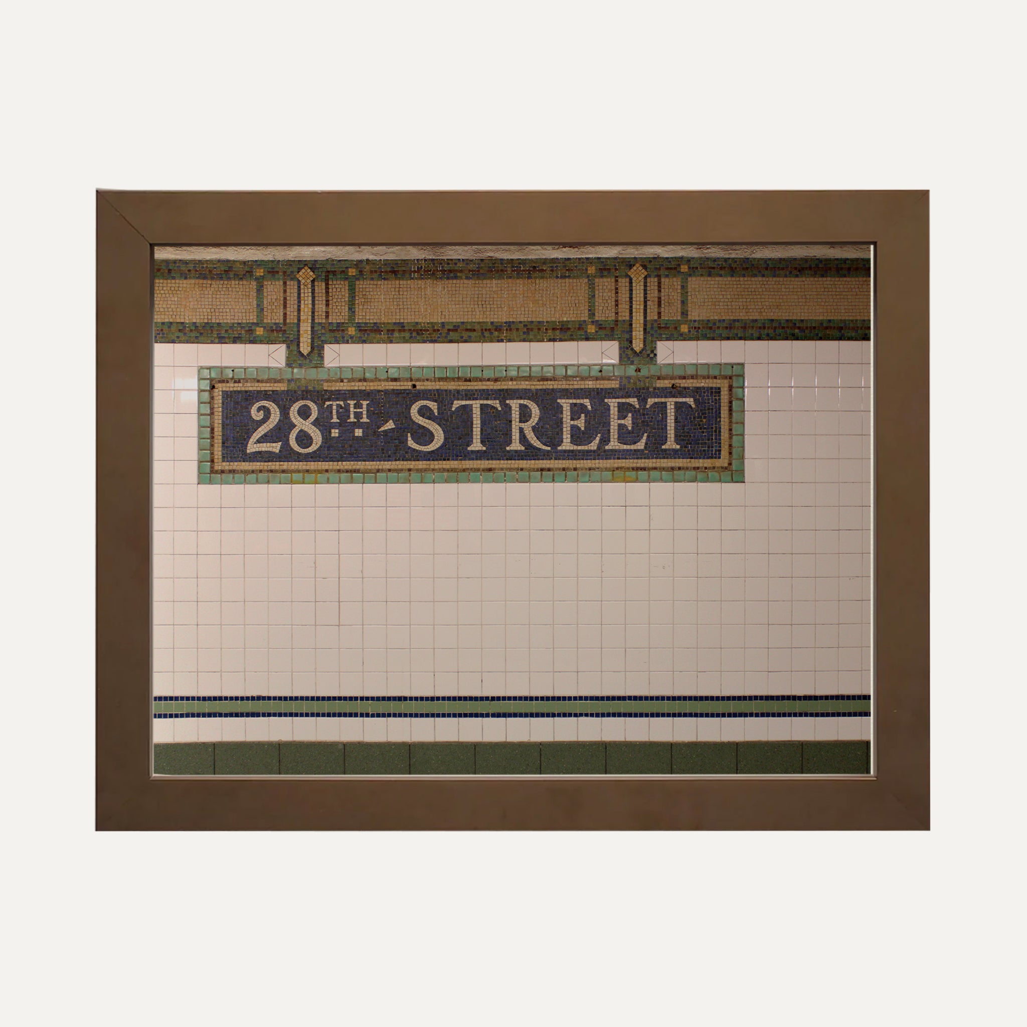 fine art print New York subway 28th street vintage