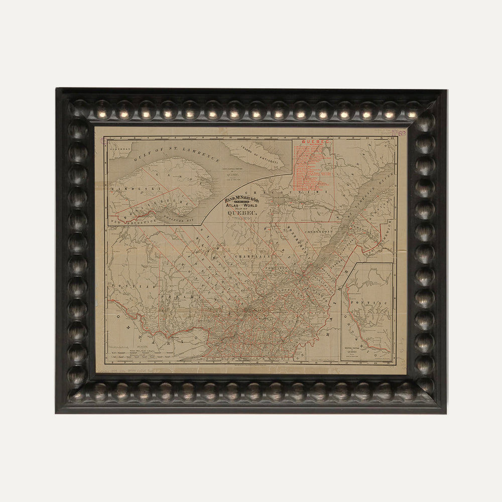 FINE ART PRINT - Vintage historic map Quebec 