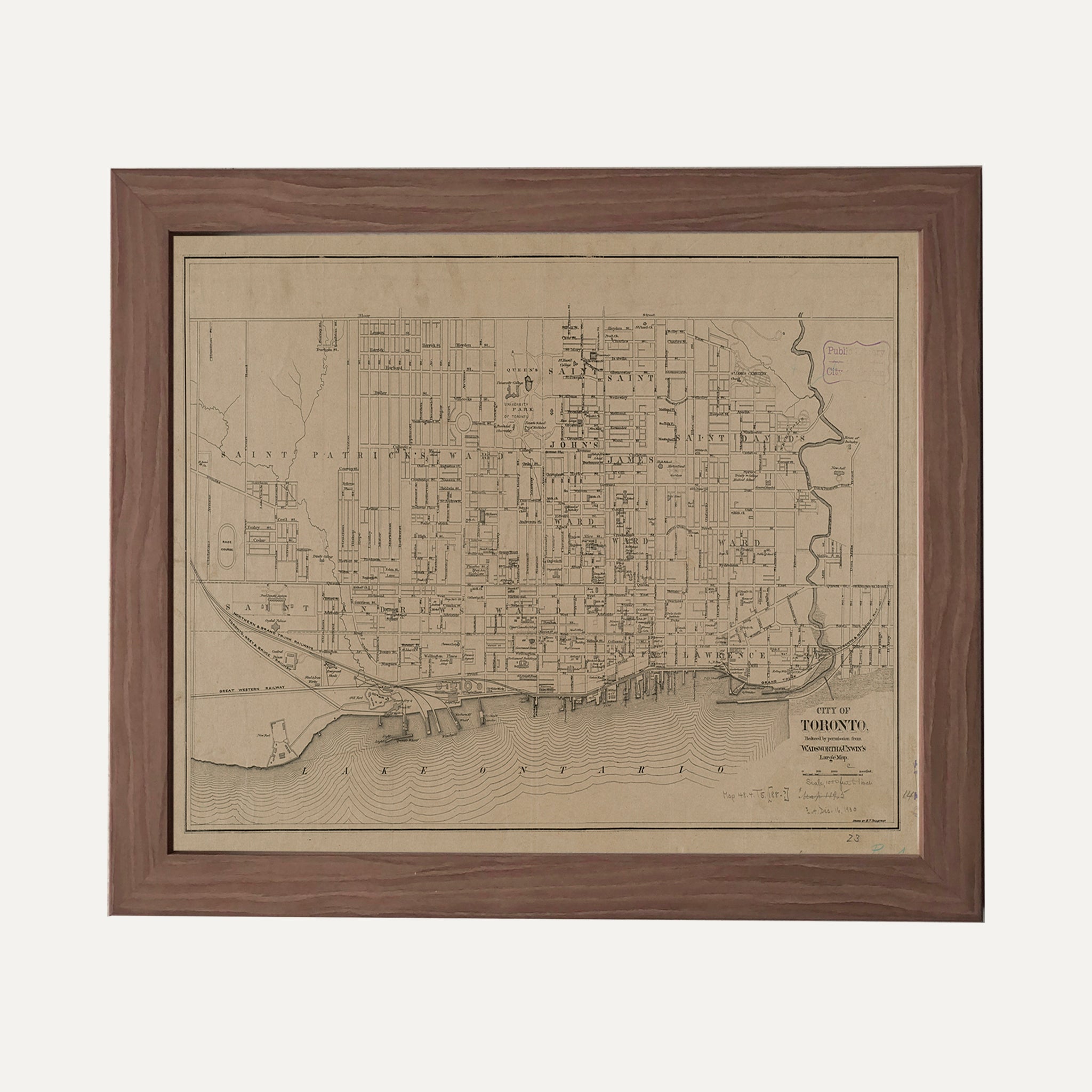 Custom Fine Art Printing | Vintage Artwork on Fine Art Paper | Vintage historic map Toronto