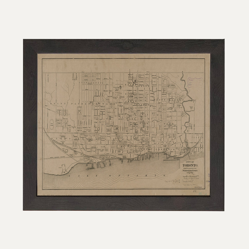 Custom Fine Art Printing | Vintage Artwork on Fine Art Paper | Vintage historic map Toronto