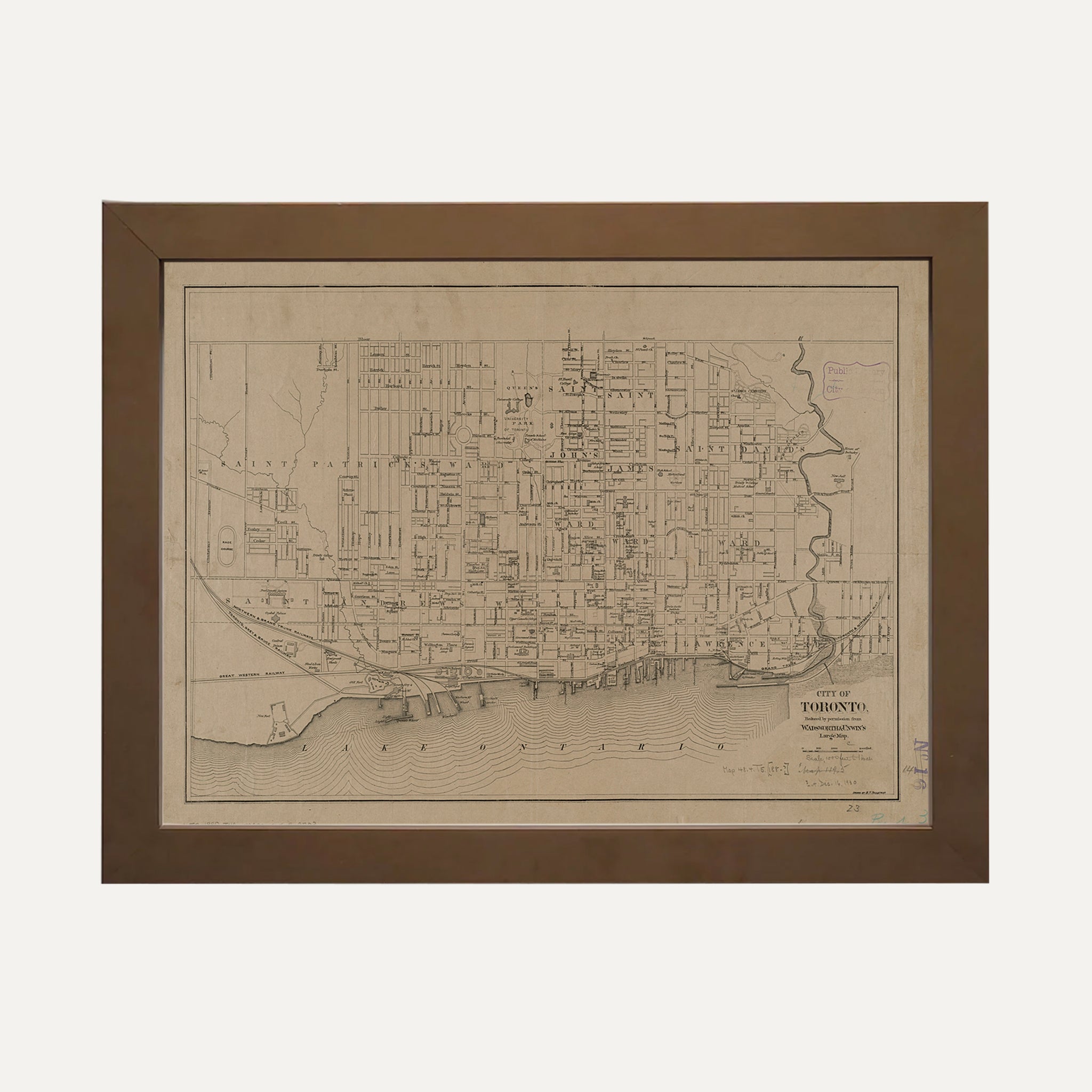 Custom Fine Art Printing | Vintage Artwork on Fine Art Paper | Vintage historic map Toronto
