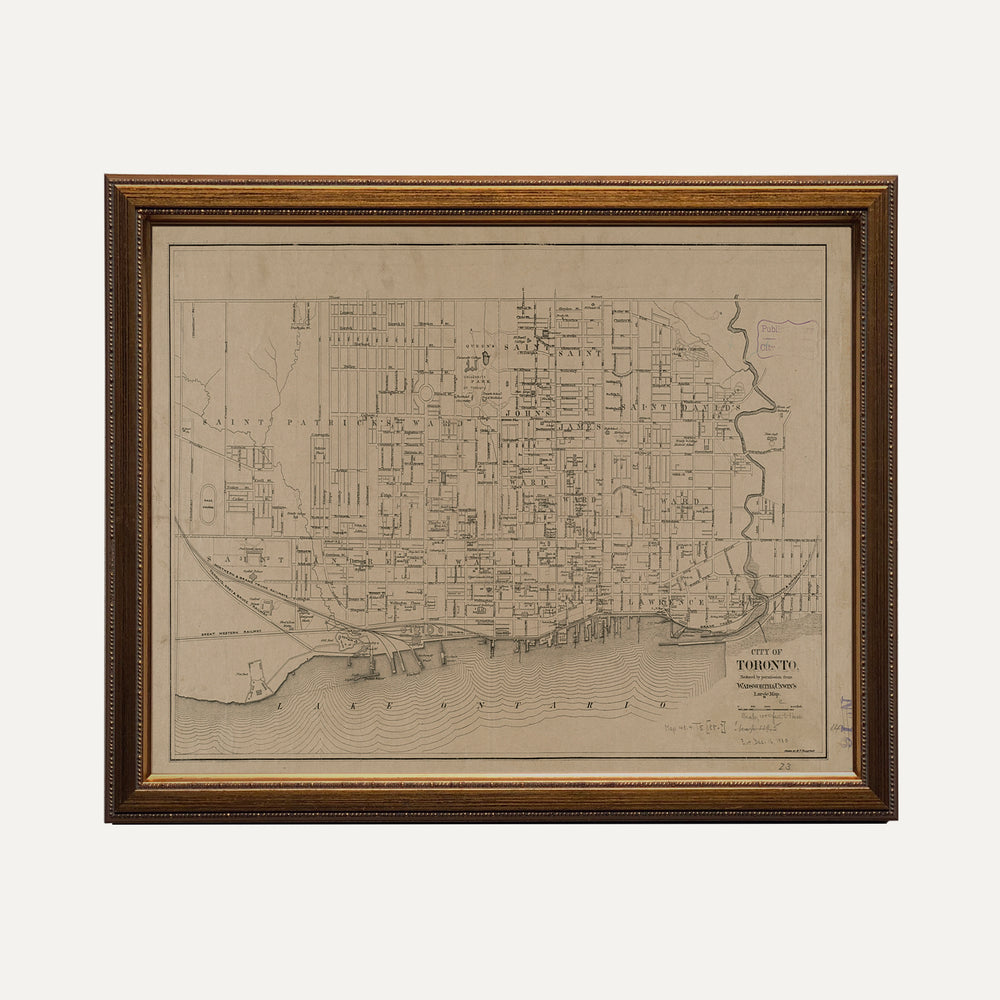 Custom Fine Art Printing | Vintage Artwork on Fine Art Paper | Vintage historic map Toronto
