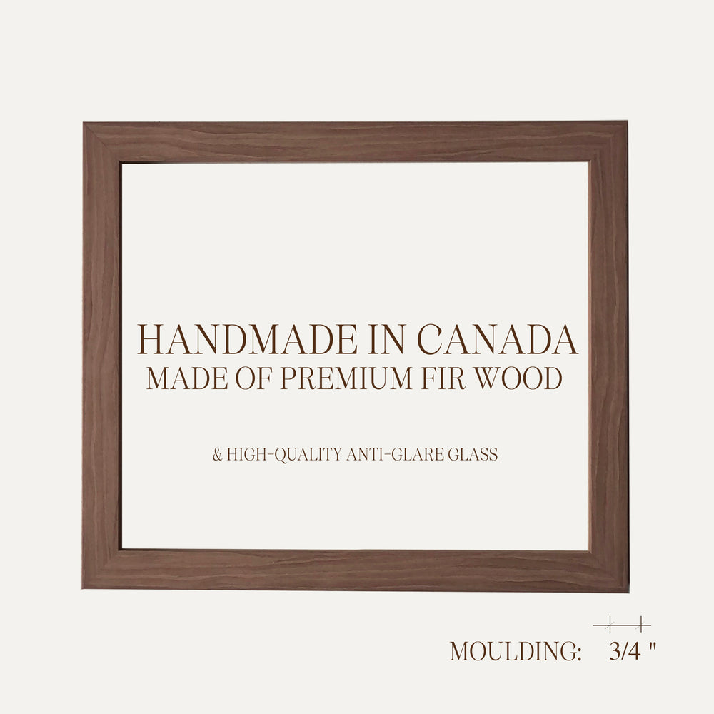 Encadrement sur mesure en ligne | Qualité classique - prix abordable - bois brun - brown wood -sur mon x - custom frame. Un accessoire élégant pour sublimer vos œuvres d’art et impressions
Décoration murale classique : cadre moulure bois brun pour impressions. An elegant accessory to elevate your art pieces and prints.
8 x 10''
9 x 12"
11 x 14''
12 x 18''
16 x 20''
18 x 24''
24 x 36 " frames