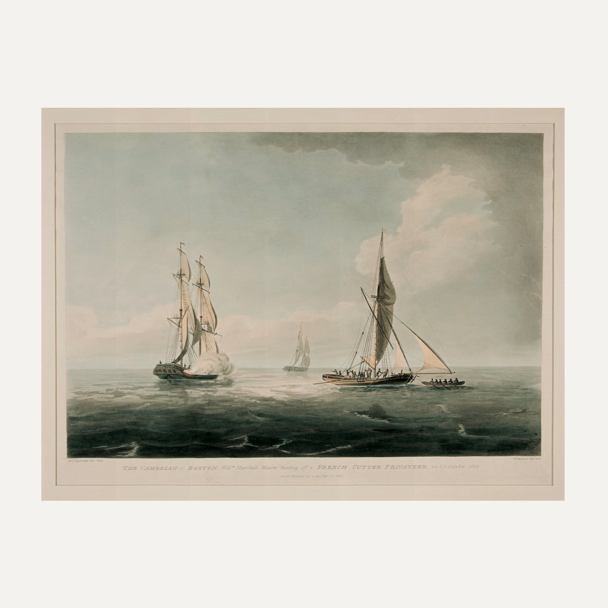Impression sur papier beaux-arts - lithographie Élégance marine