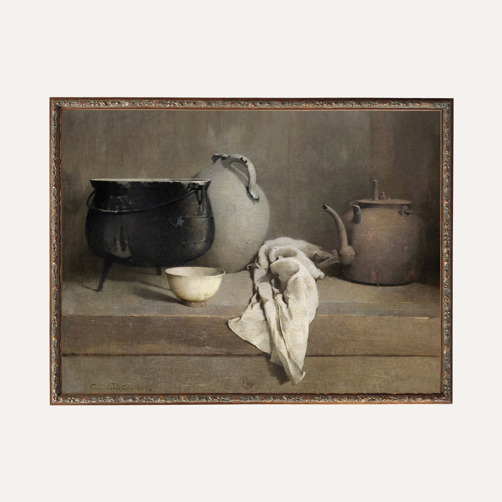 FINE ART PRINT - EPICURIAN KITCHEN CLASSIC PAINTING 