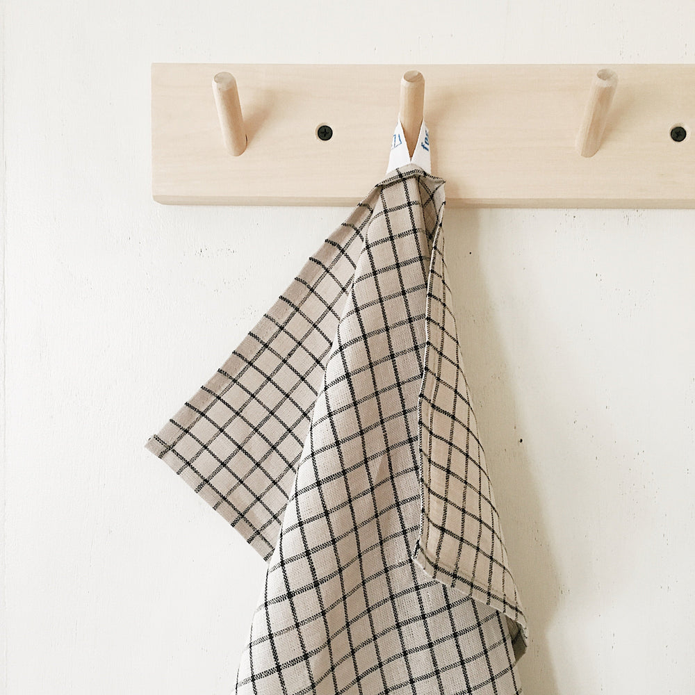 Accessoire de décoration maison Linge de cuisine en lin à carreaux vintage Sur mon X